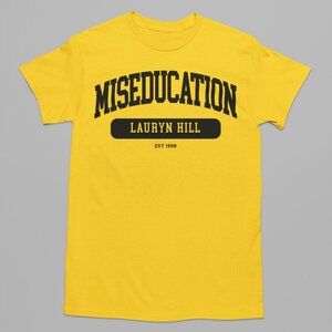 Miseducation Lauryn Hill Shirt. Classic Hip Hop Shirt. Yellow Multiple Sizes